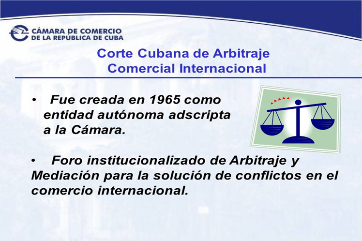 Cuba, comercio, arbitraje