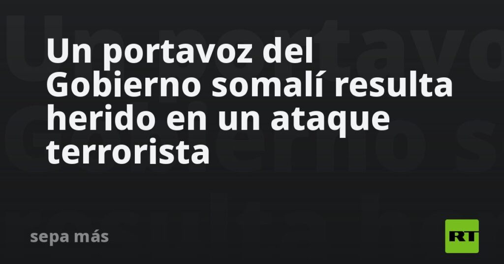 Un portavoz del Gobierno somalí resulta herido en un ataque terrorista